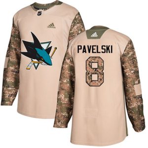 NHL-Joe-Pavelski-Authentic-Maend-Camo-San-Jose-Sharks-Troeje-8-Veterans-Day-Practice