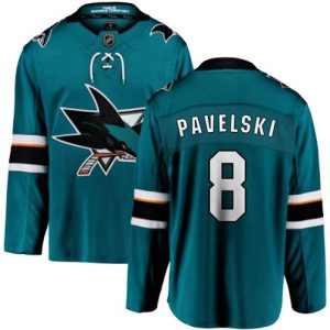 NHL-Joe-Pavelski-Breakaway-Maend-Teal-Groen-Fanatics-Branded-San-Jose-Sharks-Troeje-8-Hjemme