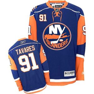 NHL-John-Tavares-Authentic-Maend-Navy-Blaa-Reebok-New-York-Islanders-Troeje-91