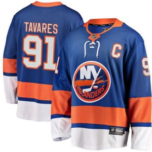 NHL-John-Tavares-Breakaway-Maend-Royal-Blaa-Fanatics-Branded-New-York-Islanders-Troeje-91-Hjemme