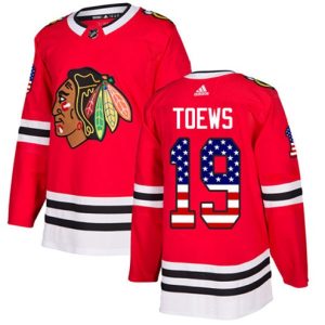 NHL-Jonathan-Toews-Authentic-Maend-Roed-Chicago-Blackhawks-Troeje-19-USA-Flag-Fashion