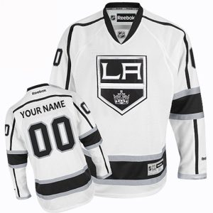 NHL-Los-Angeles-Kings-Tilpasset-Troeje-Ude-Hvid-Authentic