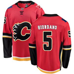 NHL-Mark-Giordano-Breakaway-Maend-Roed-Fanatics-Branded-Calgary-Flames-Troeje-5-Hjemme