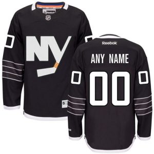 NHL-New-York-Islanders-Tilpasset-Troeje-Reebok-Third-Sort-Authentic