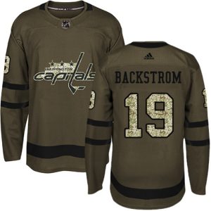 NHL-Nicklas-Backstrom-Authentic-Maend-Groen-Washington-Capitals-Troeje-19-Salute-to-Service