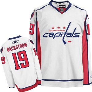 NHL-Nicklas-Backstrom-Authentic-Maend-Hvid-Reebok-Washington-Capitals-Troeje-19-Ude