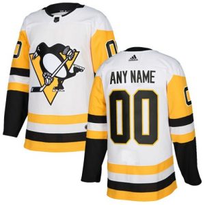 NHL-Pittsburgh-Penguins-Tilpasset-Troeje-Ude-Hvid-Authentic