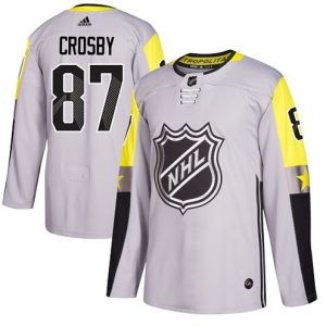 NHL-Sidney-Crosby-Authentic-Maend-Graa-Pittsburgh-Penguins-Troeje-87-2018-All-Star-Metro-Division