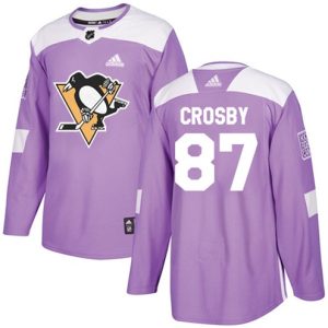 NHL-Sidney-Crosby-Authentic-Maend-Lilla-Pittsburgh-Penguins-Troeje-87-Fights-Cancer-Practice