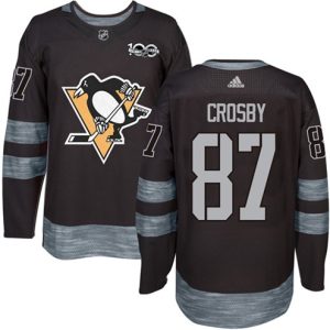 NHL-Sidney-Crosby-Authentic-Maend-Sort-Pittsburgh-Penguins-Troeje-87-1917-2017-100th-Anniversary