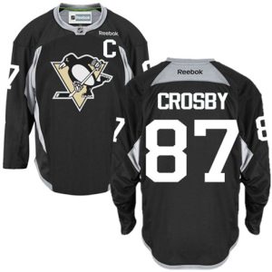 NHL-Sidney-Crosby-Authentic-Maend-Sort-Reebok-Pittsburgh-Penguins-Troeje-87-Practice