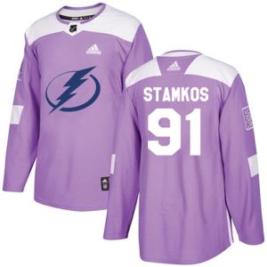 NHL-Steven-Stamkos-Authentic-Maend-Lilla-Tampa-Bay-Lightning-Troeje-91-Fights-Cancer-Practice
