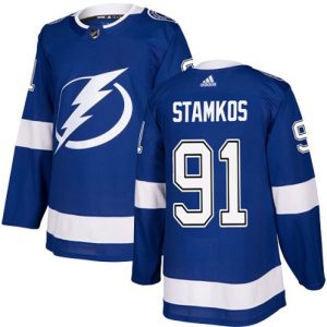 NHL-Steven-Stamkos-Authentic-Maend-Royal-Blaa-Tampa-Bay-Lightning-Troeje-91-Hjemme