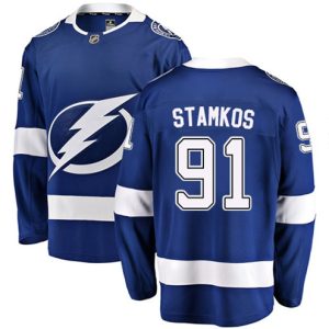 NHL-Steven-Stamkos-Breakaway-Maend-Blaa-Fanatics-Branded-Tampa-Bay-Lightning-Troeje-91-Hjemme
