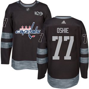 NHL-T.J.-Oshie-Authentic-Maend-Sort-Washington-Capitals-Troeje-77-1917-2017-100th-Anniversary