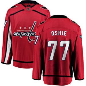 NHL-T.J.-Oshie-Breakaway-Maend-Roed-Fanatics-Branded-Washington-Capitals-Troeje-77-Hjemme