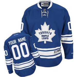 NHL-Toronto-Maple-Leafs-Tilpasset-Troeje-Reebok-New-Third-Royal-Blaa-Authentic