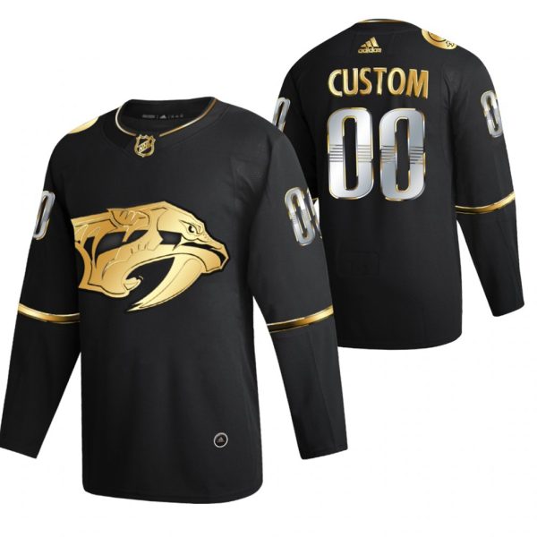 Nashville-Predators-Tilpasset-Troeje-Sort-2021-Golden-Edition-Limited-Authentic