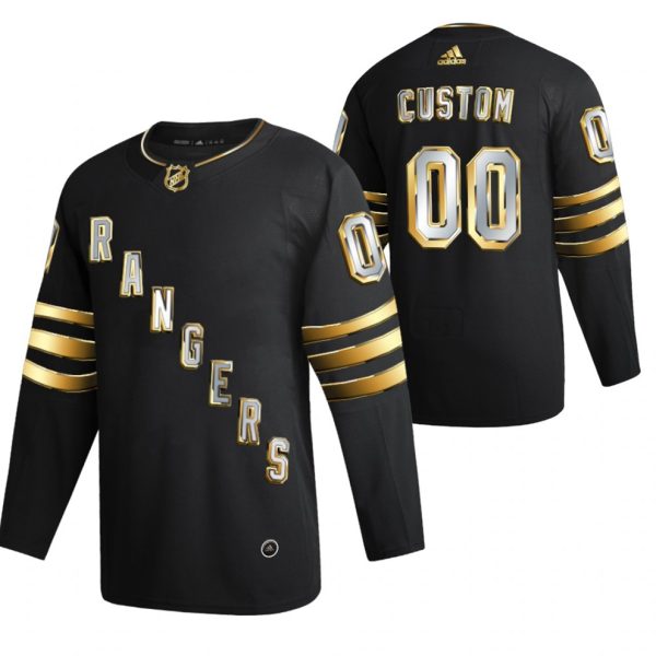 New-York-Rangers-Tilpasset-Troeje-Sort-2021-Golden-Edition-Limited-Authentic