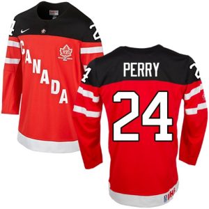 Olympic-Hockey-Corey-Perry-Authentic-Maend-Roed-Nike-Team-Canada-Troeje-24-100th-Anniversary