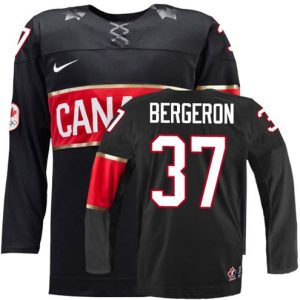 Olympic-Hockey-Patrice-Bergeron-Authentic-Maend-Sort-Nike-Team-Canada-Troeje-37-Third-2014