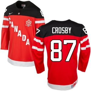 Olympic-Hockey-Sidney-Crosby-Authentic-Maend-Roed-Nike-Team-Canada-Troeje-87-100th-Anniversary