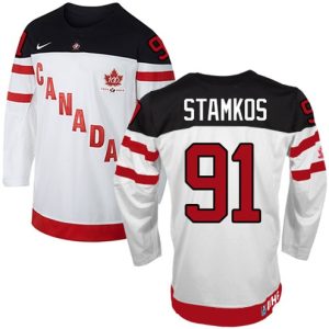 Olympic-Hockey-Steven-Stamkos-Authentic-Maend-Hvid-Nike-Team-Canada-Troeje-91-100th-Anniversary
