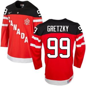 Olympic-Hockey-Wayne-Gretzky-Authentic-Maend-NHL-Roed-Nike-Team-Canada-Troeje-99-100th-Anniversary