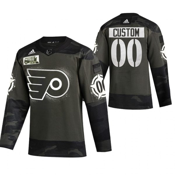 Philadelphia-Flyers-Troeje-00-Tilpasset-Camo-2021-Military-Night-Authentic-Limited