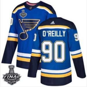 Ryan-OReilly-Maend-Blues-Hjemme-Navy-Blaa-2019-Stanley-Cup-Final-Stitched