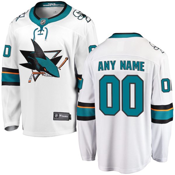 San-Jose-Sharks-Troeje-Fanatics-Branded-Hvid-Ude-Breakaway-Tilpasset