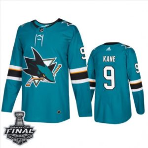 Sharks-9-Evander-Kane-Hjemme-Teal-2019-Stanley-Cup-Final-Stitched