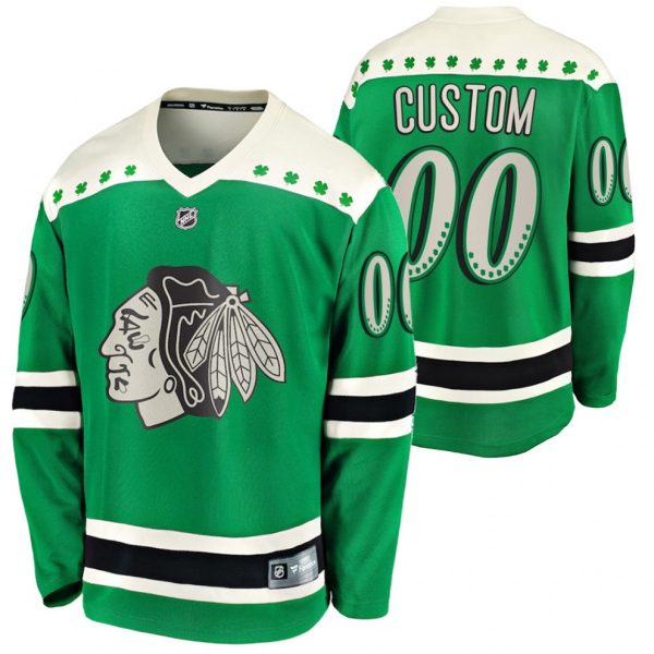 Tilpasset-00-Chicago-Blackhawks-Troeje-2021-St.-Patricks-Day-Groen