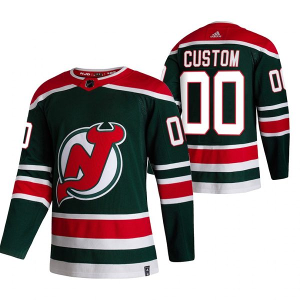 Tilpasset-New-Jersey-Devils-Troeje-2021-Reverse-Retro-Special-Edition-Authentic-Groen