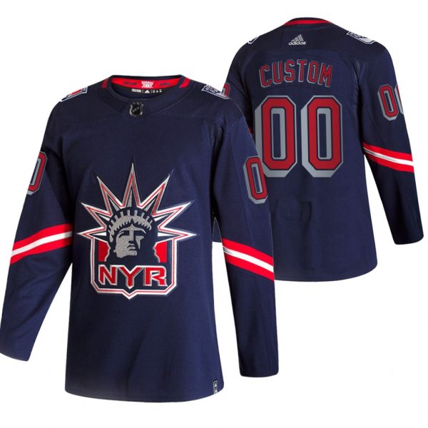 Tilpasset-New-York-Rangers-Troeje-2021-Reverse-Retro-Special-Edition-Authentic-Navy