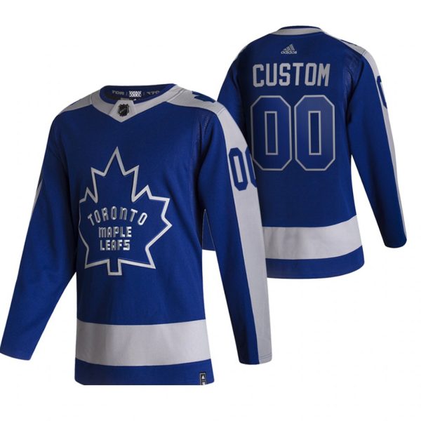 Tilpasset-Toronto-Maple-Leafs-Troeje-2021-Reverse-Retro-Special-Edition-Authentic-Blaa