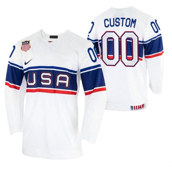 Tilpasset-USA-Hockey-2022-IIHF-World-Championship-Hvid-Hjemme