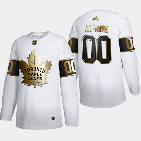 Toronto-Maple-Leafs-Tilpasset-Troeje-00-NHL-Golden-Edition-Hvid-Authentic