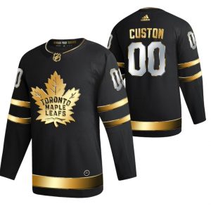 Toronto-Maple-Leafs-Tilpasset-Troeje-Sort-2021-Golden-Edition-Limited-Authentic