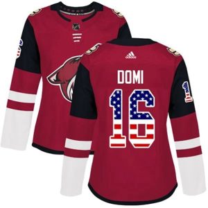 kvinder-NHL-Arizona-Coyotes-Ishockey-Troeje-Max-Domi-16-Roed-USA-Flag-Fashion-Authentic