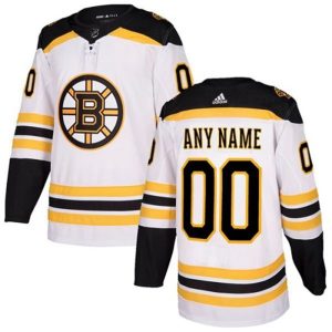 kvinder-NHL-Boston-Bruins-Ishockey-Troeje-Custom-Hvid-Authentic