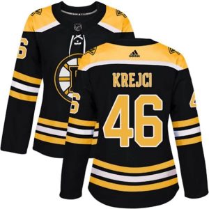 kvinder-NHL-Boston-Bruins-Ishockey-Troeje-David-Krejci-46-Sort-Authentic