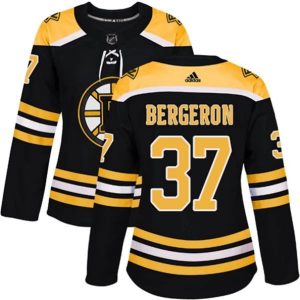 kvinder-NHL-Boston-Bruins-Ishockey-Troeje-Patrice-Bergeron-37-Sort-Authentic
