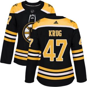 kvinder-NHL-Boston-Bruins-Ishockey-Troeje-Torey-Krug-47-Sort-Authentic