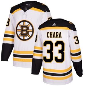 kvinder-NHL-Boston-Bruins-Ishockey-Troeje-Zdeno-Chara-33-Hvid-Authentic