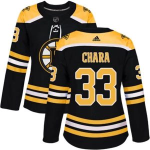 kvinder-NHL-Boston-Bruins-Ishockey-Troeje-Zdeno-Chara-33-Sort-Authentic