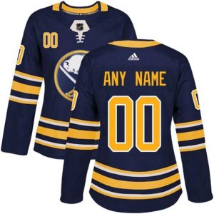 kvinder-NHL-Buffalo-Sabres-Ishockey-Troeje-Custom-Navy-Authentic