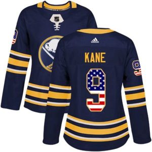 kvinder-NHL-Buffalo-Sabres-Ishockey-Troeje-Evander-Kane-9-Navy-USA-Flag-Fashion-Authentic