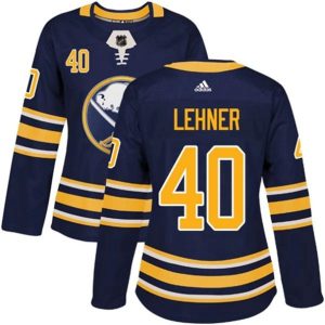 kvinder-NHL-Buffalo-Sabres-Ishockey-Troeje-Robin-Lehner-40-Navy-Authentic