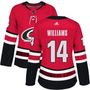 kvinder-NHL-Carolina-Hurricanes-Ishockey-Troeje-Justin-Williams-14-Roed-Authentic
